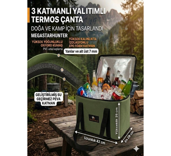 40 LİTRE Termal Kamp ve Piknik Çantası